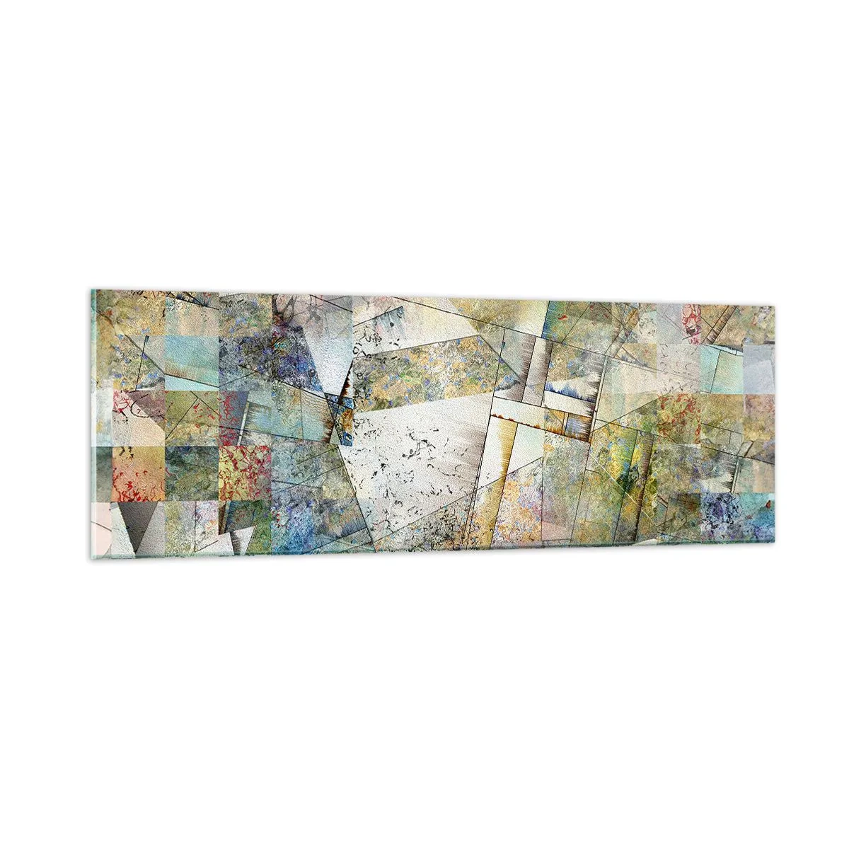 Obraz na skle - Geometrické přeskupení - 90x30 cm