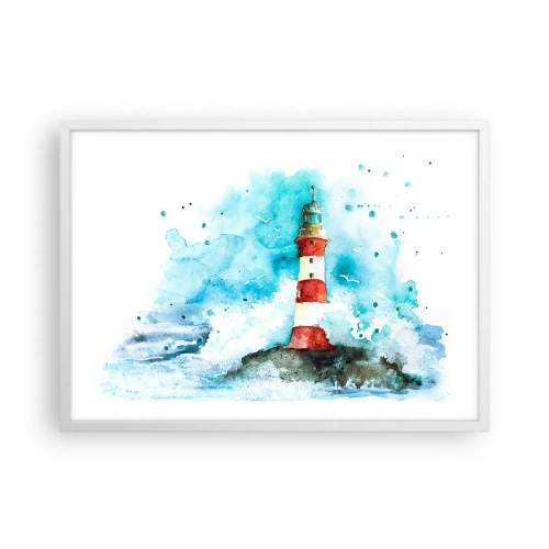 Plakát v bílém rámu - Jednota živlů - 70x50 cm