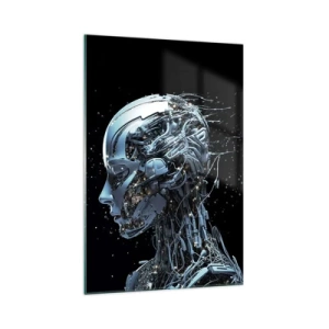 Obraz na skle - Technologie je žena - 70x100 cm