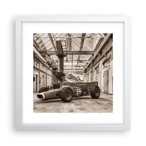 Plakát v bílém rámu - Odpočinek vítěze - 30x30 cm