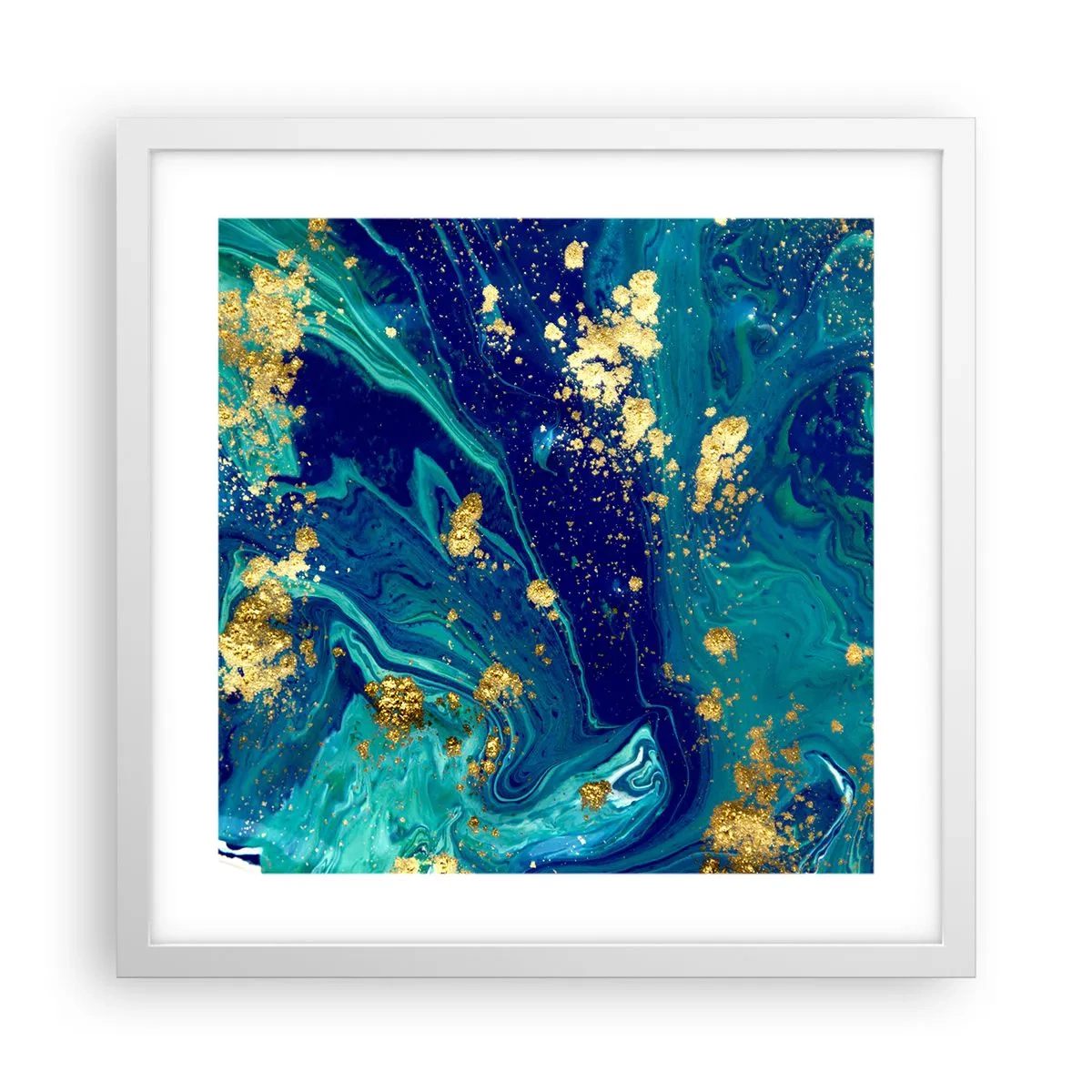 Plakát v bílém rámu - Plátky slunce - 40x40 cm