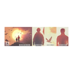Vzor Fototapety Premium Canvas - Se sluncem tváři v tvář - Abstrakce, Fantazie, Kus - 100x30 cm