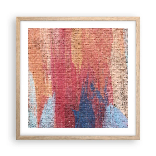 Plakát v rámu světlý dub - Stékat duhou - 50x50 cm
