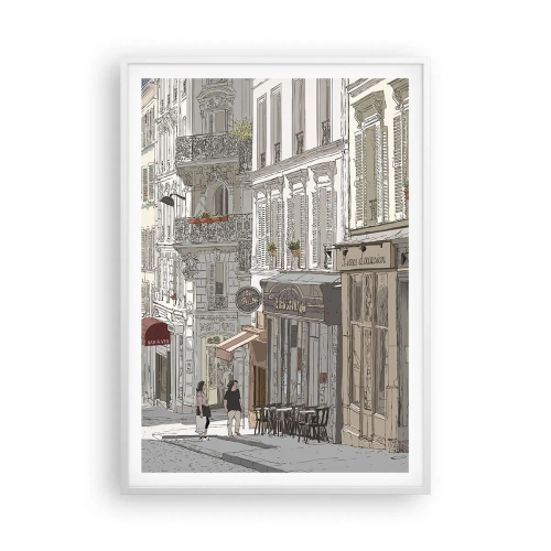 Plakát v bílém rámu - Městské radosti - 70x100 cm