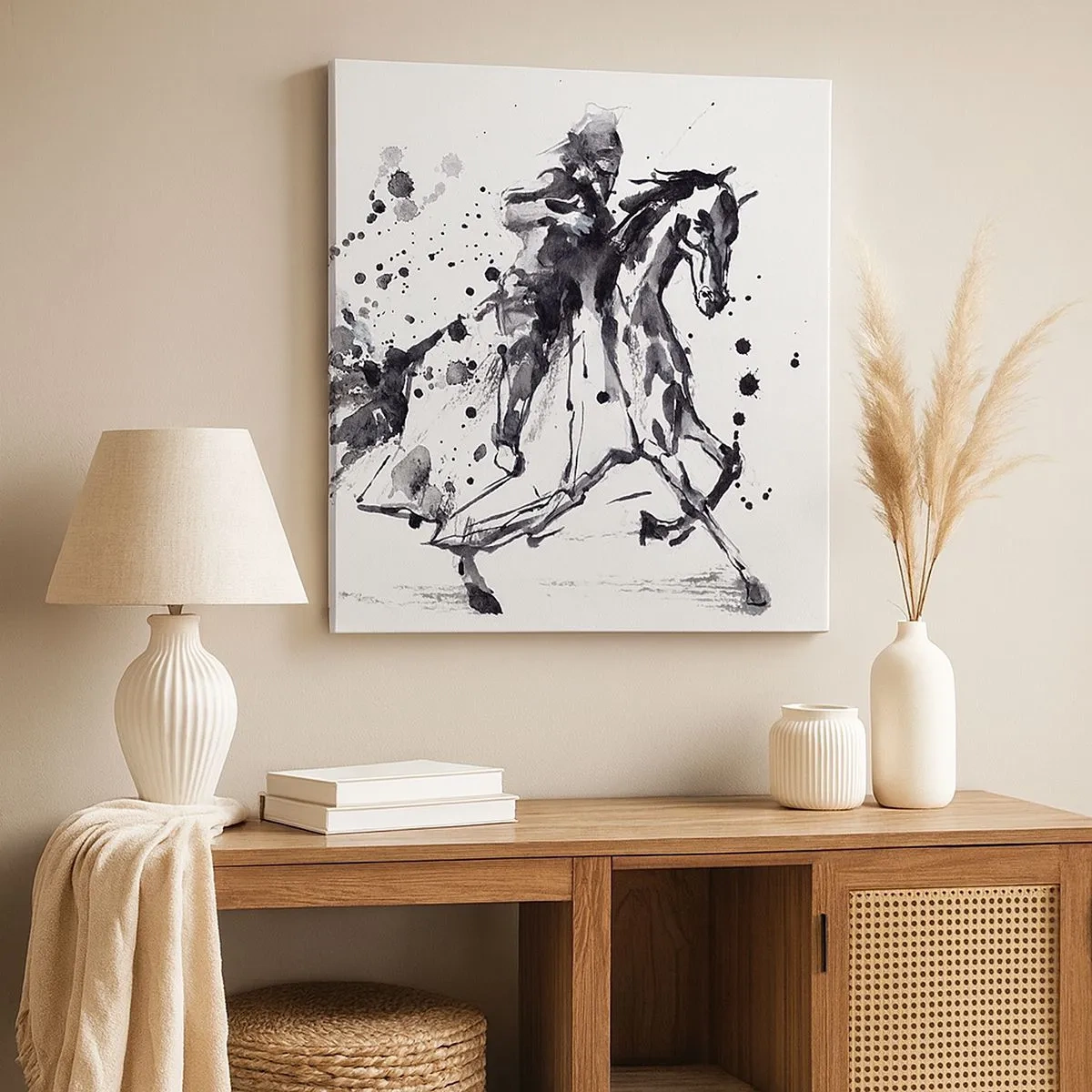 Obraz na plátně - Černý rytíř - 30x30 cm