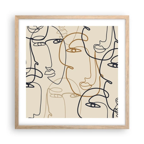 Plakát v rámu světlý dub - Portrét znásobený - 50x50 cm