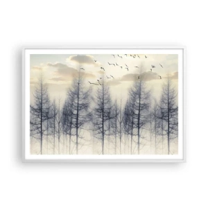 Plakát v bílém rámu - Duchové lesa - 100x70 cm