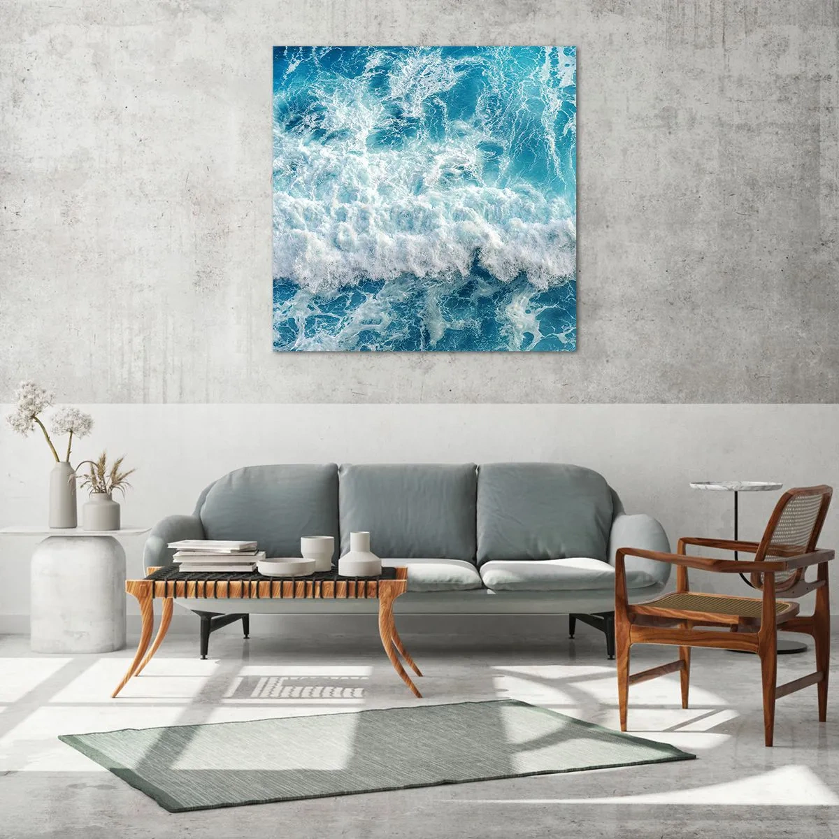 Obraz na skle - Radostně a skákavě - 70x70 cm