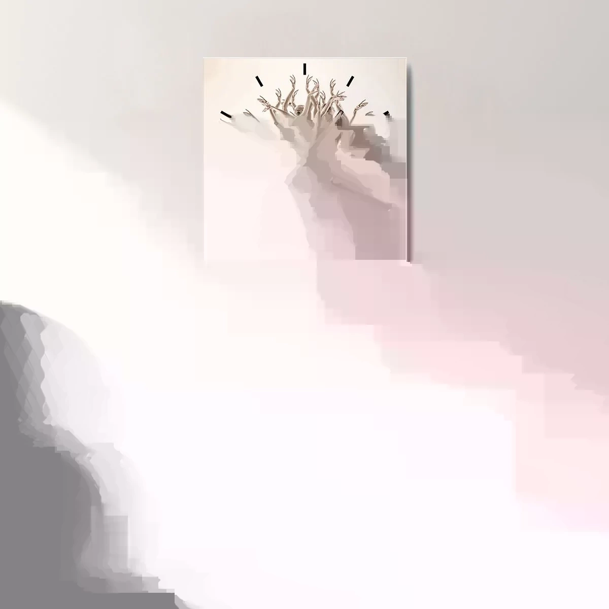 Nástěnné hodiny - Rozkvět v tanci - 30x30 cm