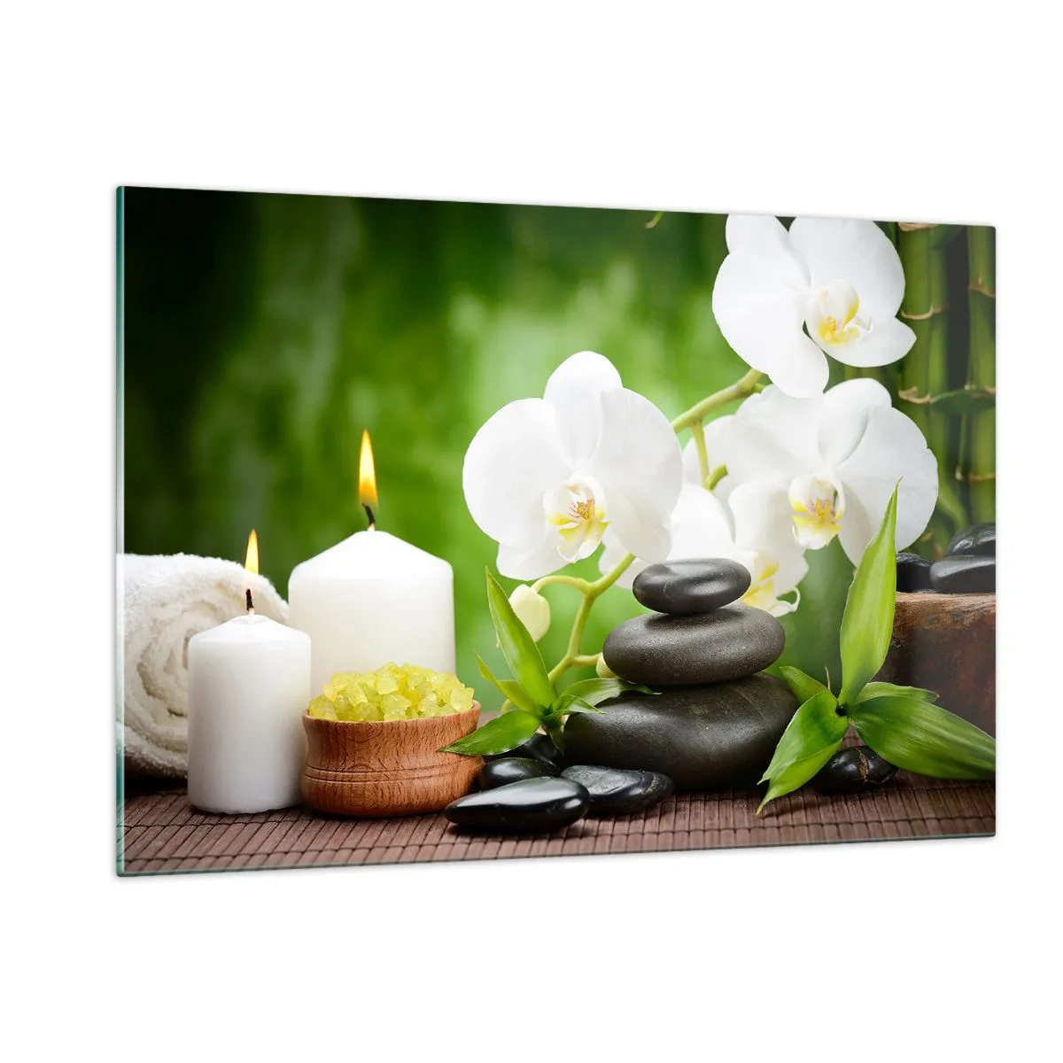 Obraz na skle - Voňavý, květinový, jemný dotek - 120x80 cm