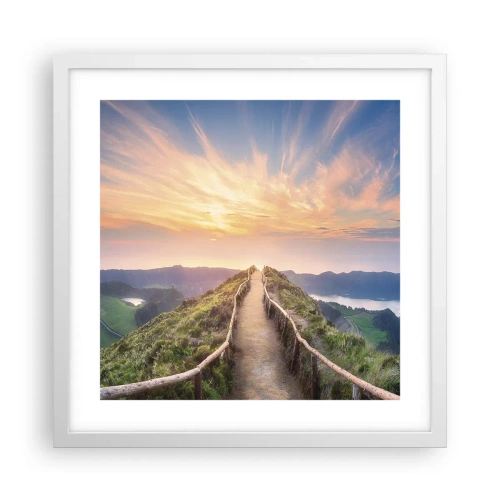 Plakát v bílém rámu - Blízko nebe - 40x40 cm