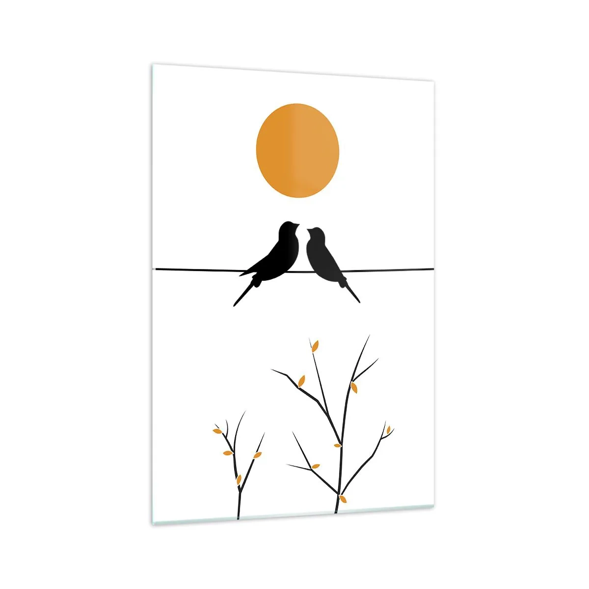 Obraz na skle - Slavíčí večer - 70x100 cm