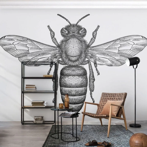 Fototapeta Samolepicí Deluxe Sticker - Hmyzí portrét - Včela, Hmyz, Minimalistický - 250x175 cm