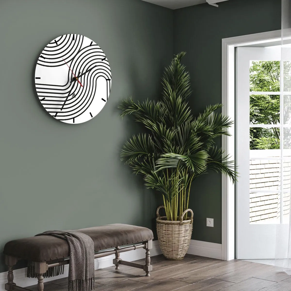 Nástěnné hodiny - V zatáčce - 30x30 cm