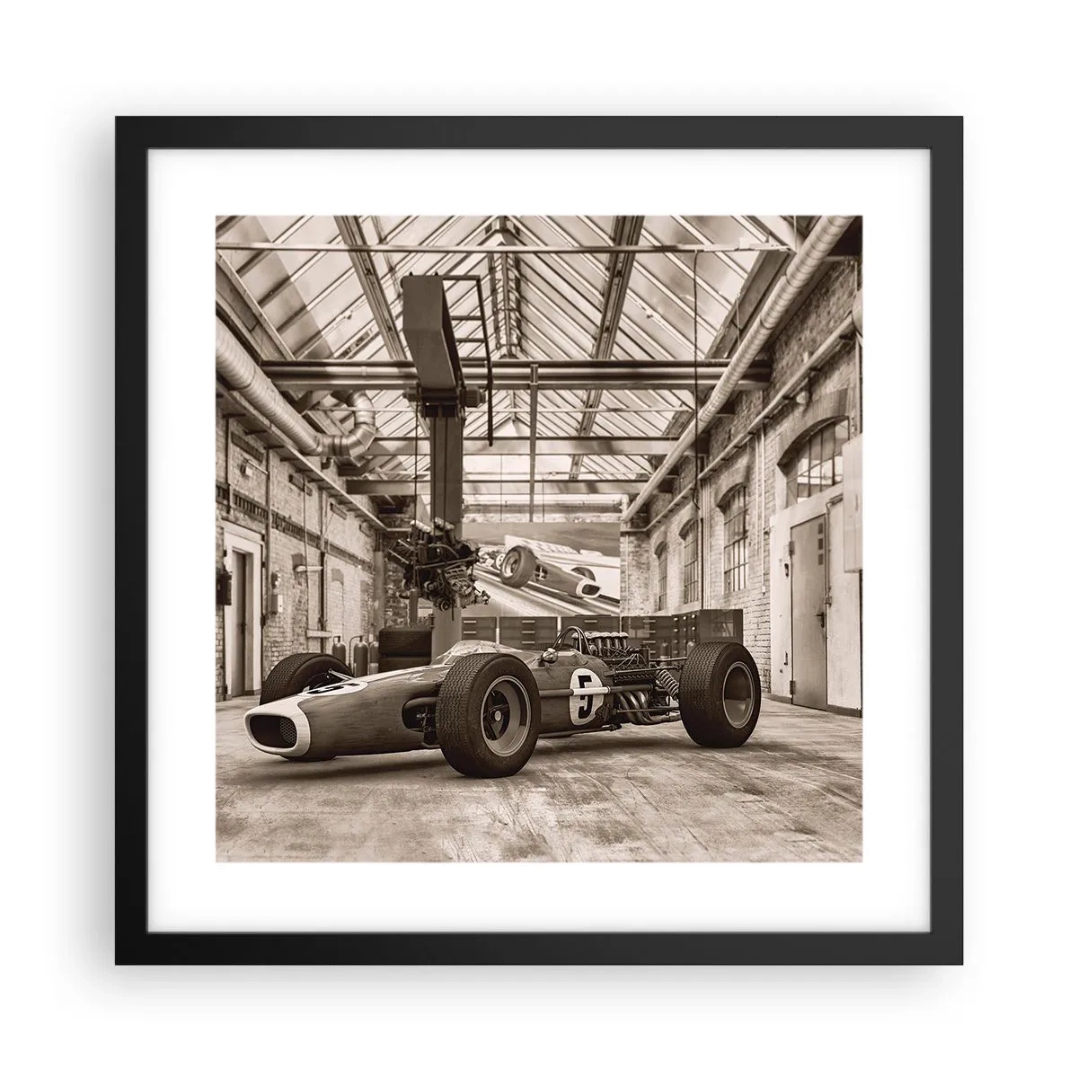 Plakát v černém rámu - Odpočinek vítěze - 40x40 cm