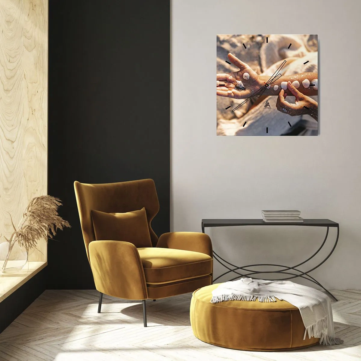 Nástěnné hodiny - Krása na dosah - 40x40 cm