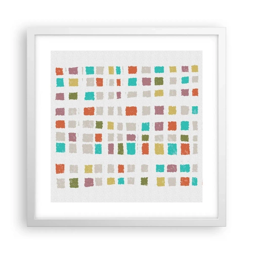 Plakát v bílém rámu - Neznámá hra - 40x40 cm