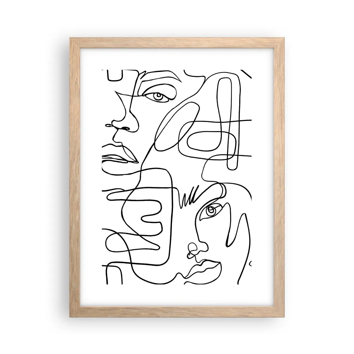Plakát v rámu světlý dub - Ve spletených emocích - 30x40 cm