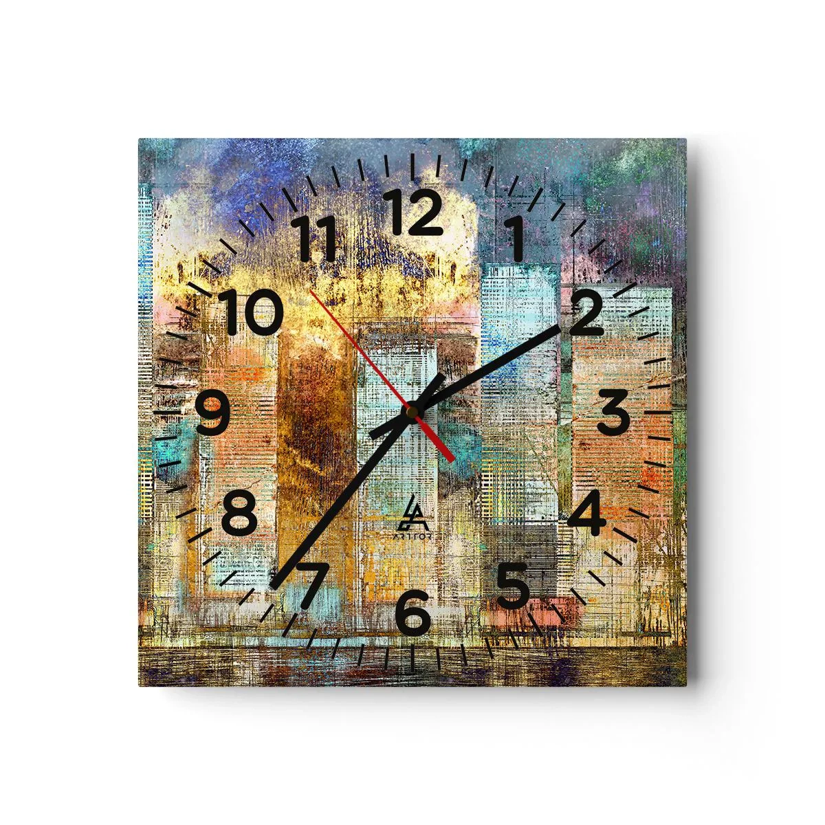 Nástěnné hodiny - Prosluněná metropole - 40x40 cm