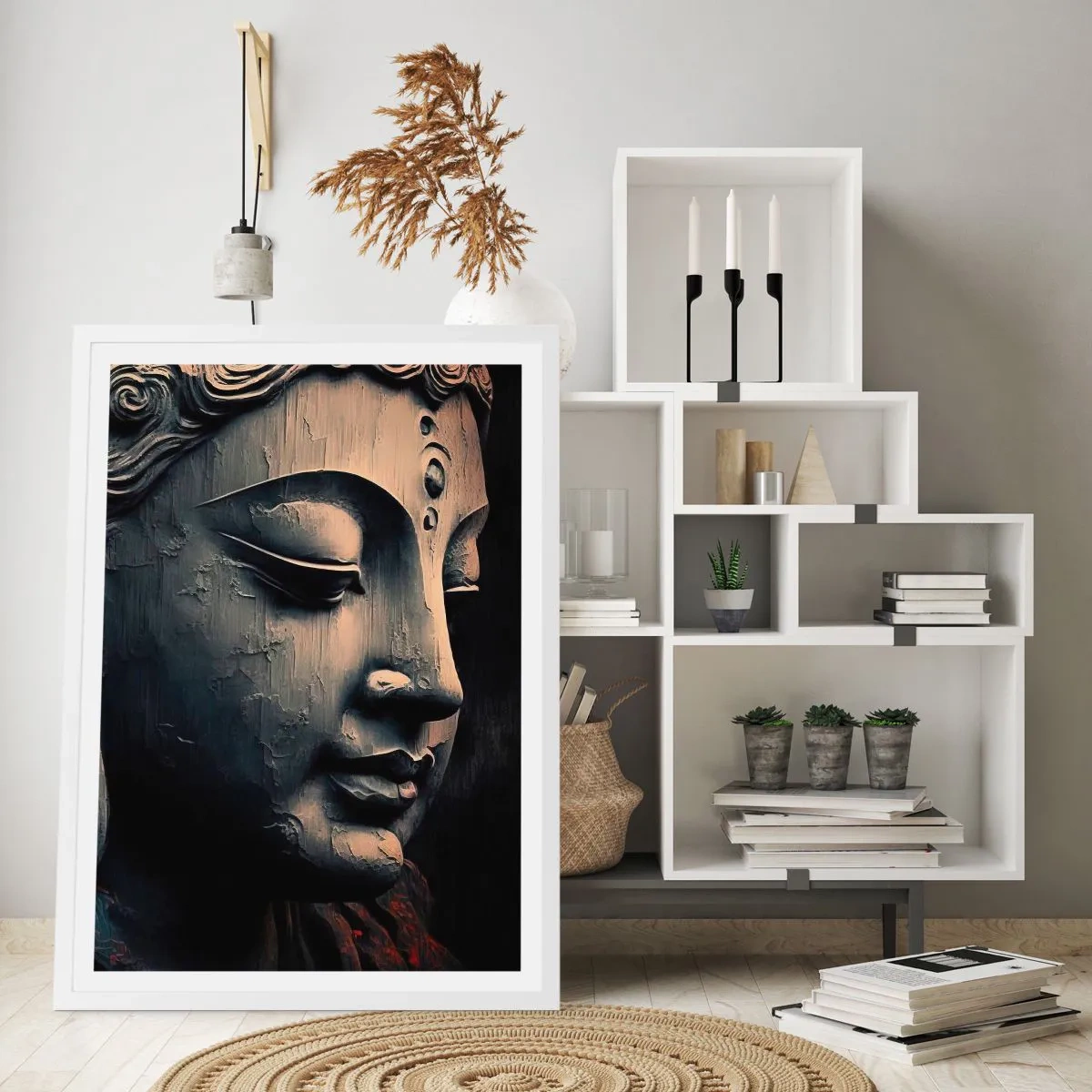 Plakát v bílém rámu - V souladu se světem - 50x70 cm