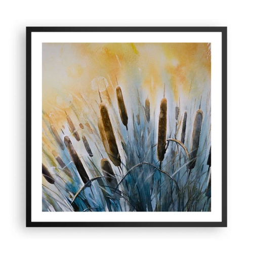 Plakát v černém rámu - Chlad vody, žár slunce - 60x60 cm