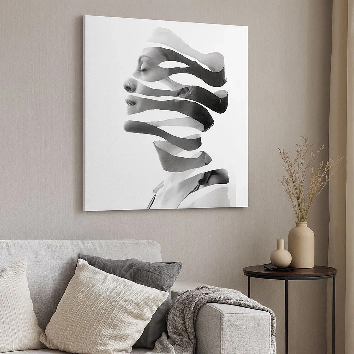 Obraz na plátně - Surrealistický portrét - 30x30 cm