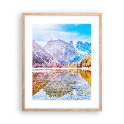 Plakát v rámu světlý dub - A v horách už je podzim - 40x50 cm
