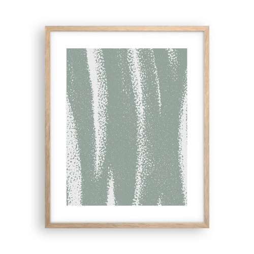 Plakát v rámu světlý dub - Abstrakce v zimním stylu - 40x50 cm