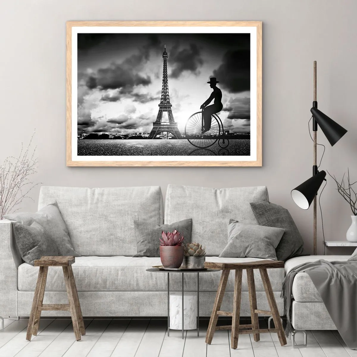 Plakát v rámu světlý dub - Touha po Belle Epoque - 50x40 cm