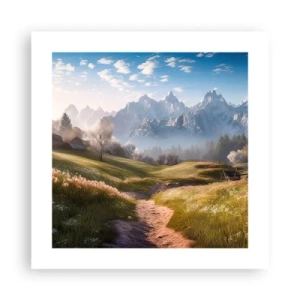 Plakát - Idylické údolí - 40x40 cm