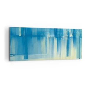 Obraz na plátně - Kompozice v tyrkysu - 100x40 cm