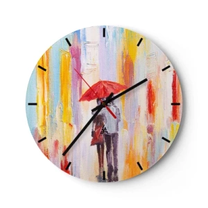 Nástěnné hodiny - Ať prší dál - 40x40 cm