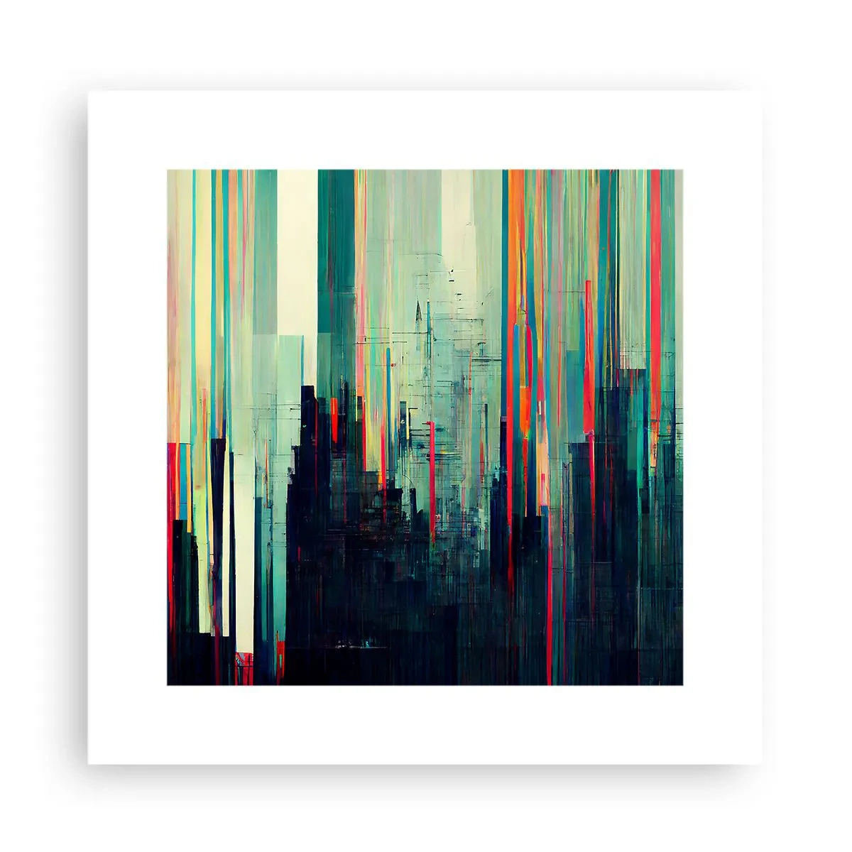 Plakát - Futuristické město - 30x30 cm