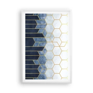 Plakát v bílém rámu - Kompozice v synkopickém rytmu - 61x91 cm