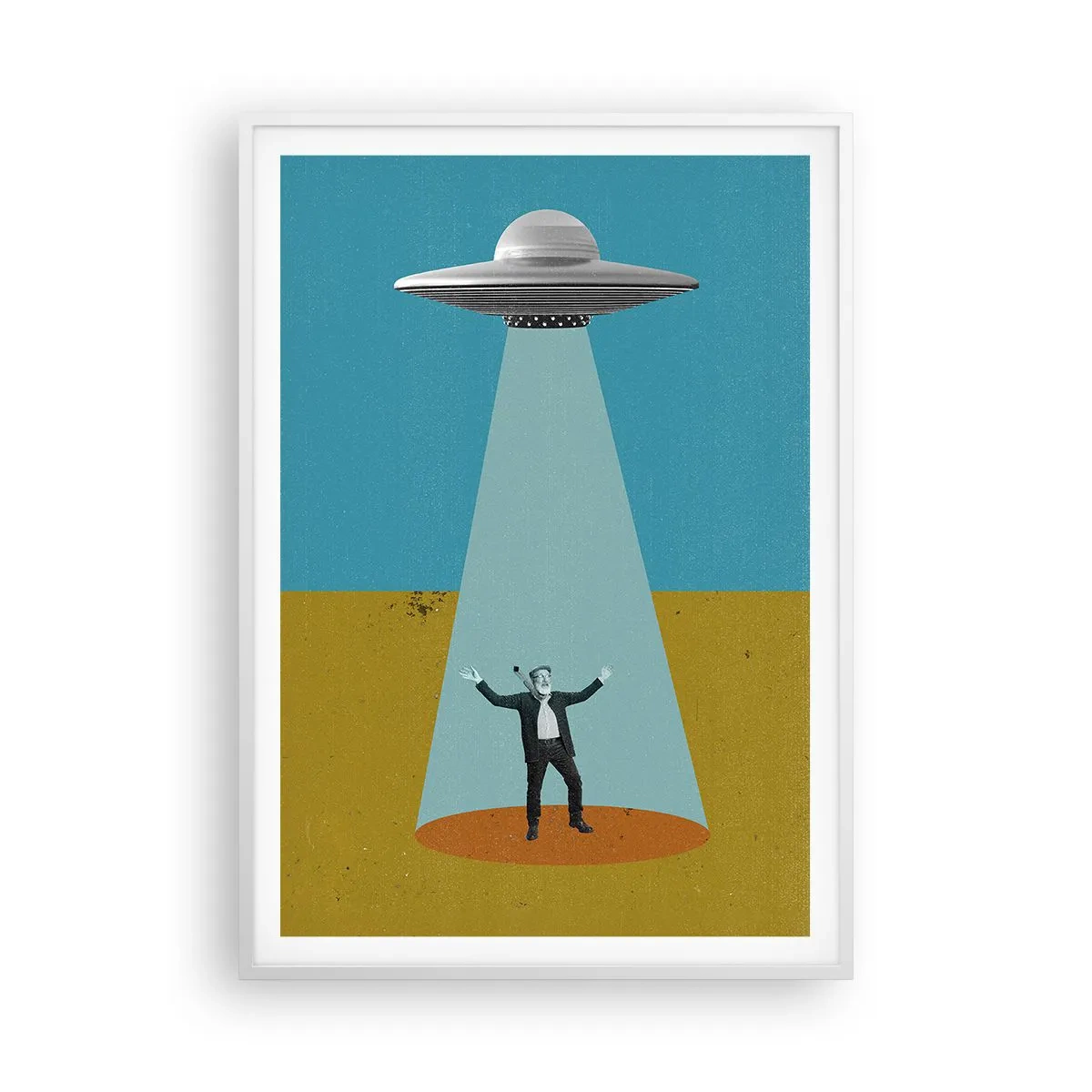 Plakát v bílém rámu - Blízké setkání - 70x100 cm