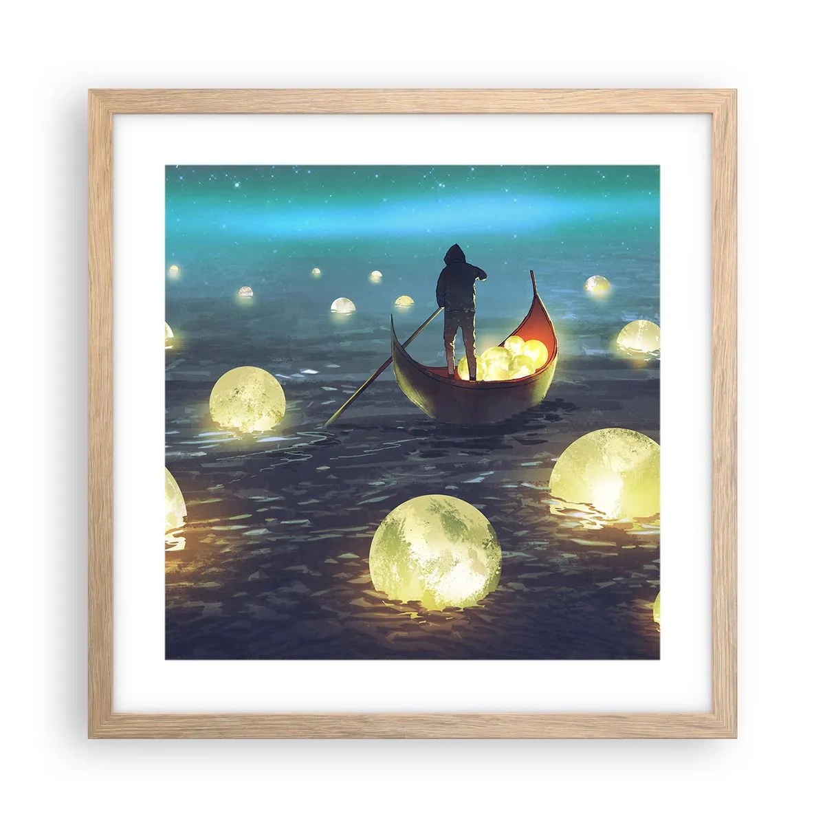 Plakát v rámu světlý dub - Věci, o nichž se filozofům nezdá - 40x40 cm