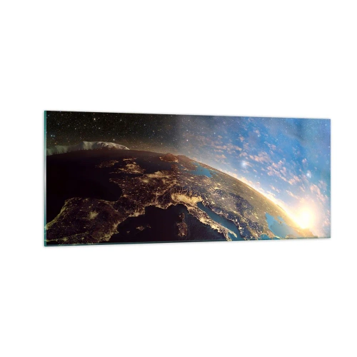 Obraz na skle - Podívejme se na sebe s odstupem - 100x40 cm