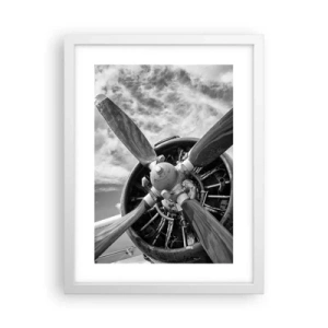 Plakát v bílém rámu - Dobyvatel oblohy - 30x40 cm