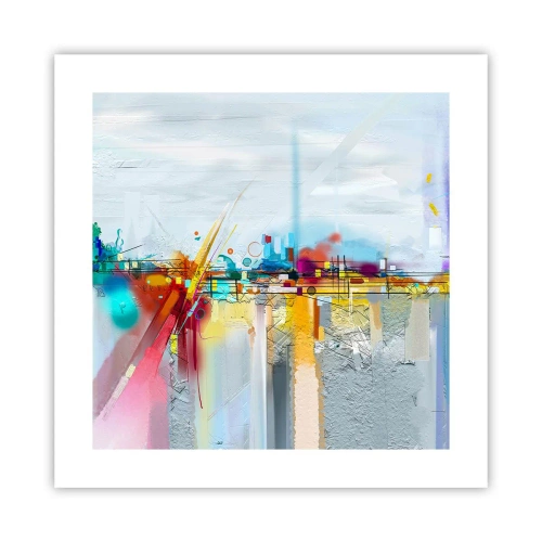 Plakát - Most radosti nad řekou života - 40x40 cm