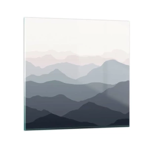Obraz na skle - Vlny hor - 50x50 cm