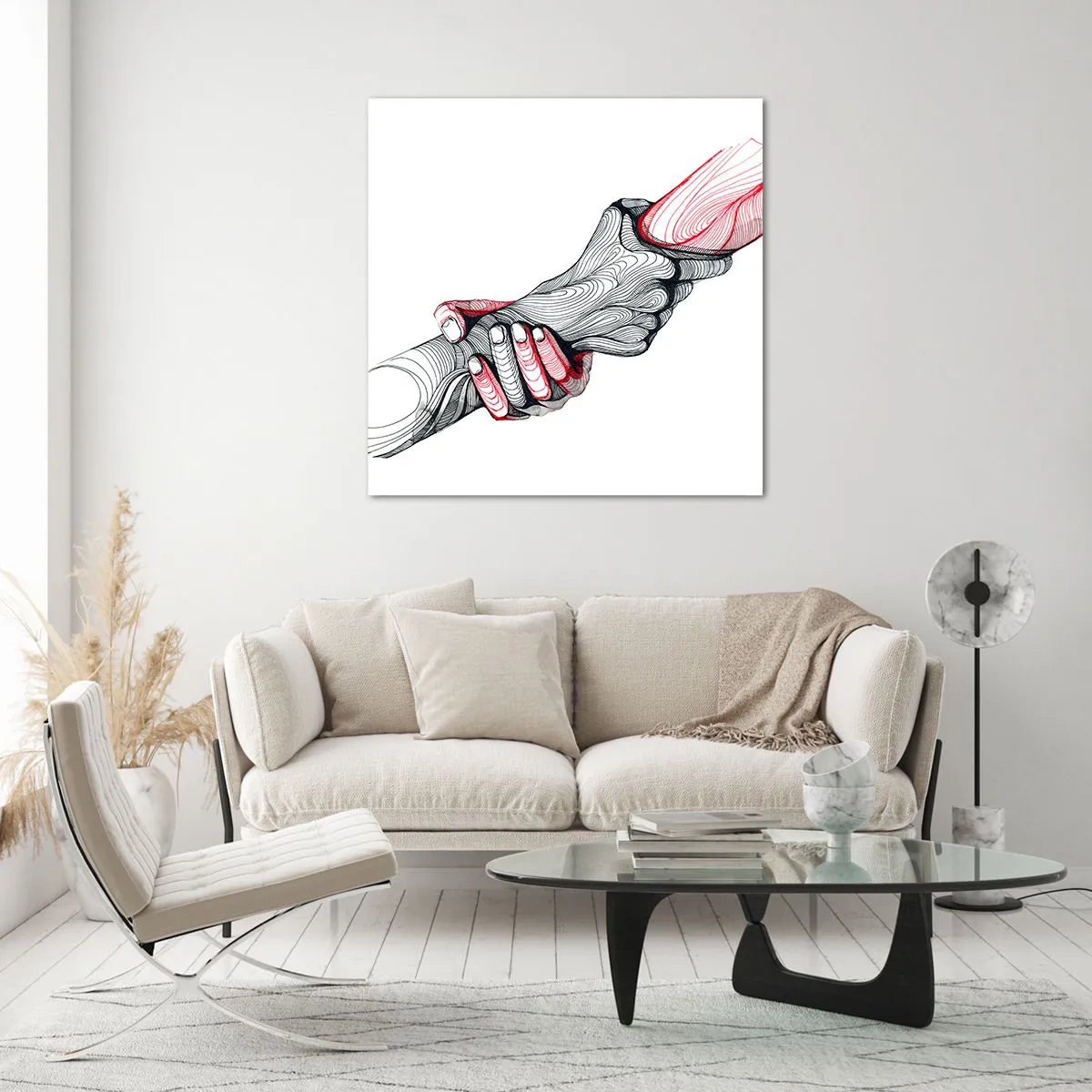 Obraz na skle - Jste v dobrých rukou - 60x60 cm