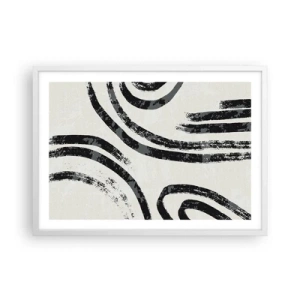 Plakát v bílém rámu - Napůl zastavený - 70x50 cm