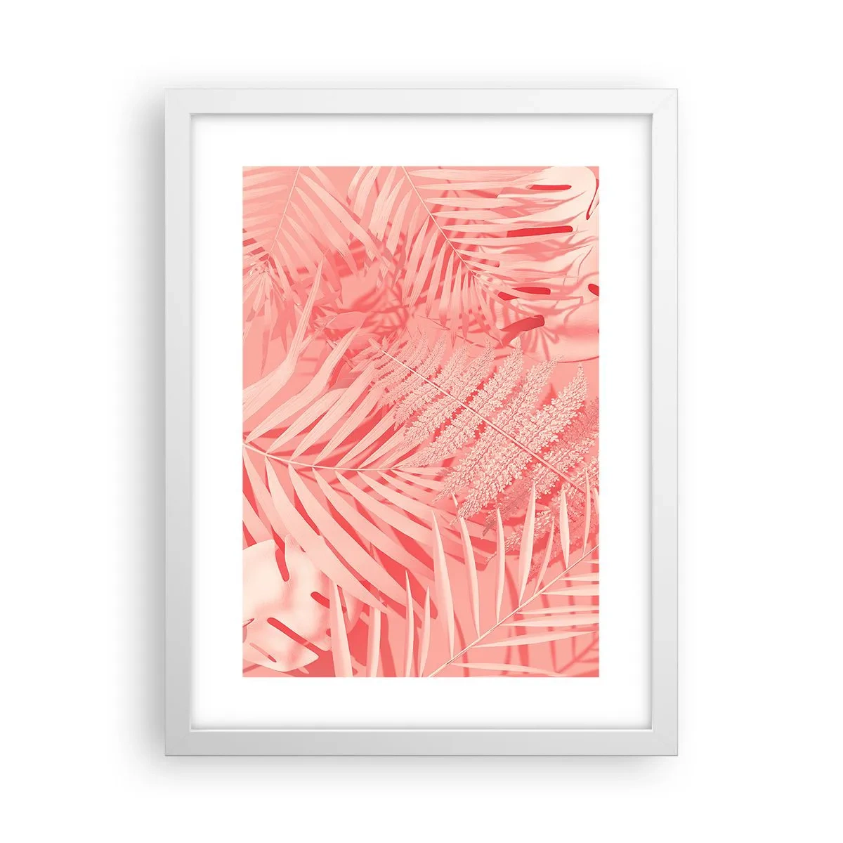 Plakát v bílém rámu - Růžový koncept - 30x40 cm
