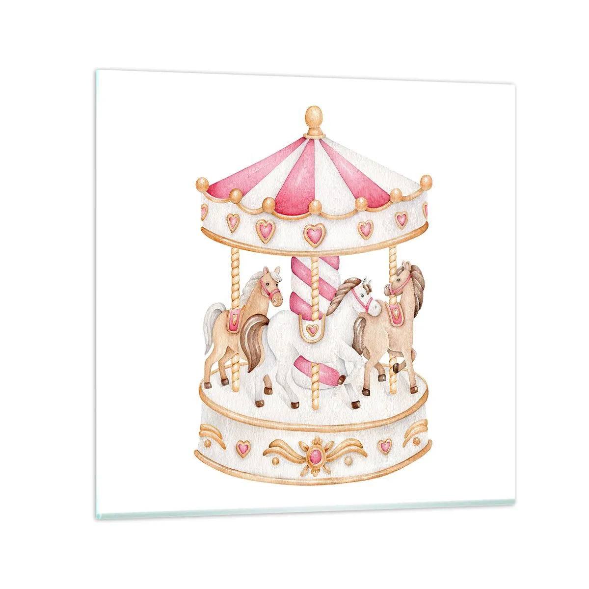 Obraz na skle - Sladký svět dětství - 70x70 cm