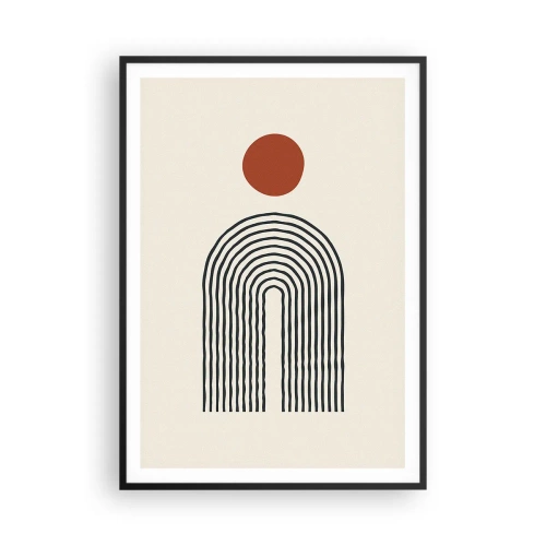 Plakát v černém rámu - Magnetismus tvarů a barev - 70x100 cm