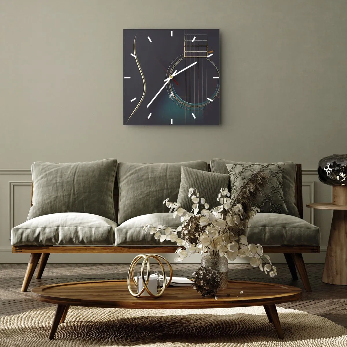 Nástěnné hodiny - Okamžik, než to zazní - 40x40 cm