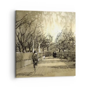Obraz na plátně - Pírkem zastavený okamžik - 70x70 cm