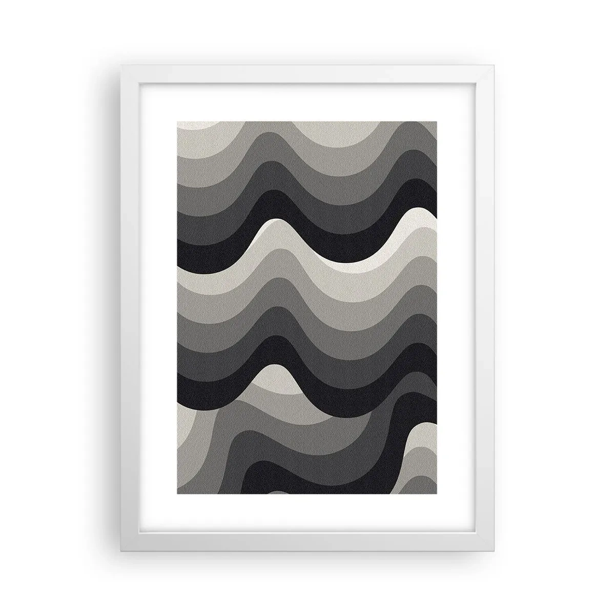 Plakát v bílém rámu - Vlna za vlnou - 30x40 cm