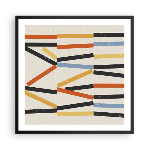 Plakát v černém rámu - Kompozice na úrovni - 60x60 cm
