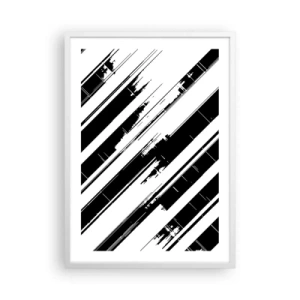 Plakát v bílém rámu - Intenzivní a dynamická kompozice - 50x70 cm